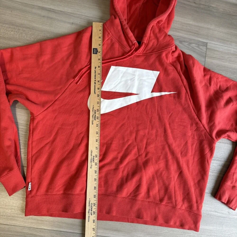 Vintage Y2K Nike Sportswear‎ NSW Block Logo Hoodie  Sweater - Mens Medium Orange